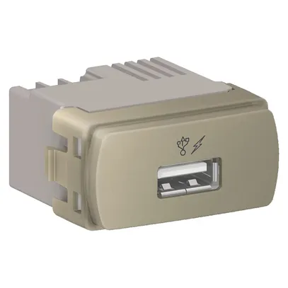 MILUZ MOD TOMADA USB CARREGADOR DOURADA S3B70813