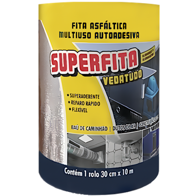 SUPERFITA VEDATUDO ALUMINIZADA 30CM X 10 METROS