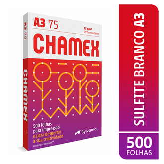 PAPEL CHAMEX 75G 500FLS - A3 - UN - CHAMEX