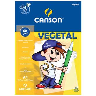 BLOCO VEGETAL 60G A3 50FL  - UN - CANSON
