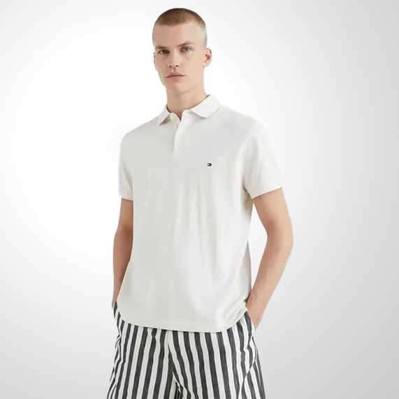 POLO MASCULINA 1985 REGULAR FIT OFF WHITE TOMMY HILFIGER