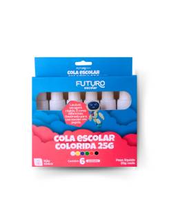 COLA COLORIDA 6 CORES 25G CADA - FE032209 - UN - FUTURO