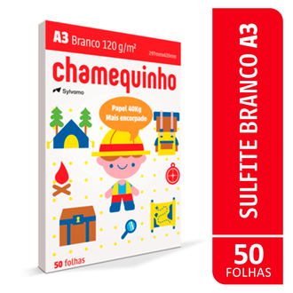 PAPEL CHAMEQUINHO 120G 50FLS - A3 - UN - CHAMEX