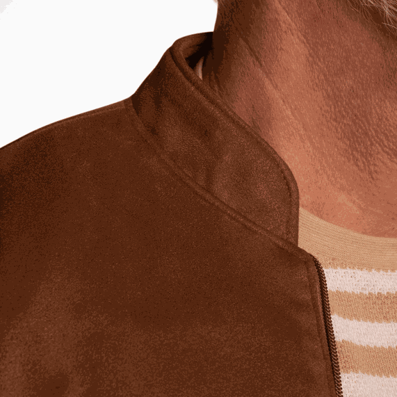 JAQUETA MASCULINA PADRÃO SUEDE CARAMELO