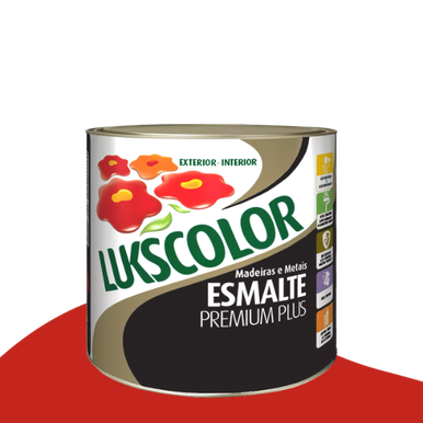 ESMALTE SINTÉTICO LUKSCOLOR BASE SOLVENTE ALTO BRILHO VERMELHO 0.225L