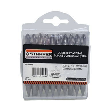 KIT BITS PHILIPS DUPLO STARFER PONTAS PH2 x FENDA 6MM
