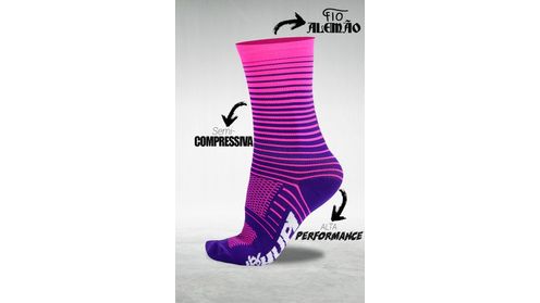 MEIA HUPI LT HYPERLINE ROXO/ROSA 34/38 hover