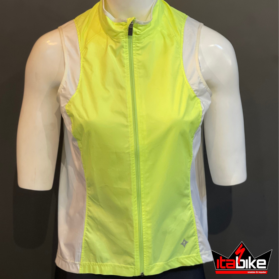 Colete Corta Vento Specialized Feminino Verde e Branco