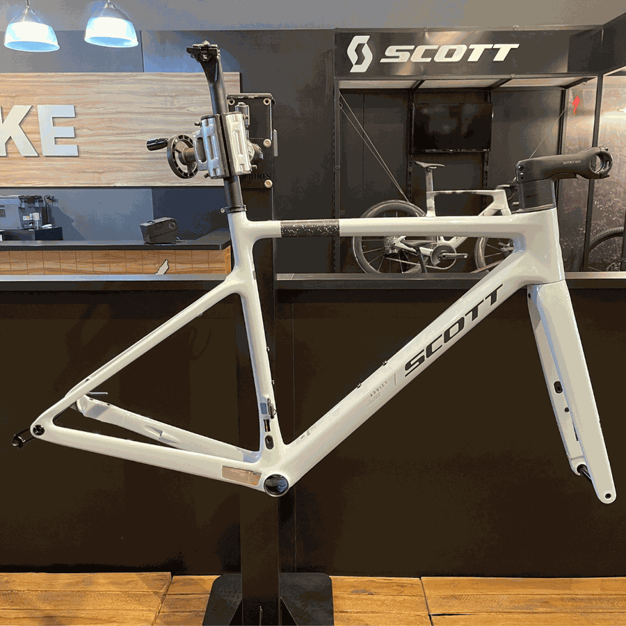 Quadro SCOTT em Carbono ADDICT HMF branco gelo