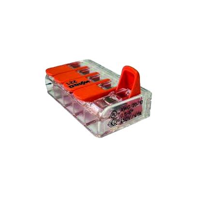 CONECTOR EMENDA 5 FIOS ATE 6,0mm 221-615 WAGO