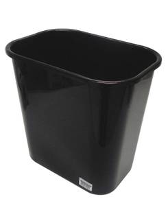 CESTO PLASTICO P/LIXO 12,5L 2403 - PRETO - UN - DELLO