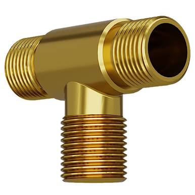 TE 90 SAÍDA DUPLA EM LATÃO 1/2