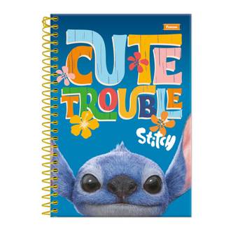 CADERNO UNIV CAPA DURA 1X1 80FLS - 3370665 - STITCH - PCT 4 - FORONI