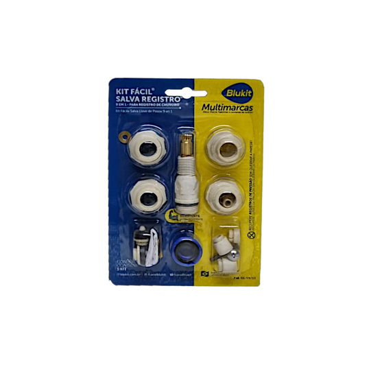 KIT FÁCIL SALVA REGISTRO 9 EM 1 BLUKIT