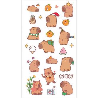 ADESIVO DECORADO TRANSPARENTE 6 FLS - CAPYCLUB - UN - TILIBRA