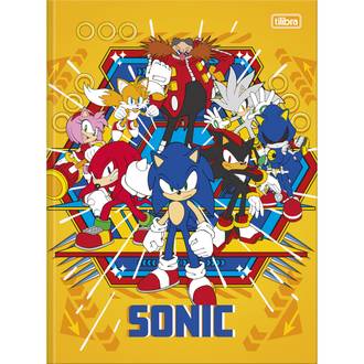 CADERNO BROCHURAO CAPA DURA 80FLS - SONIC - UN - TILIBRA
