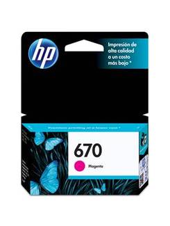 CARTUCHO DE TINTA 670 MAGENTA CZ115AB - UN - HP