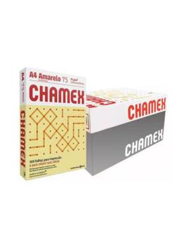 PAPEL CHAMEX COLOR 75G 500FLS - AMARELO - CX 5 - CHAMEX