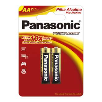 PILHA ALCALINA PEQUENA AA - C/2 - UN - PANASONIC