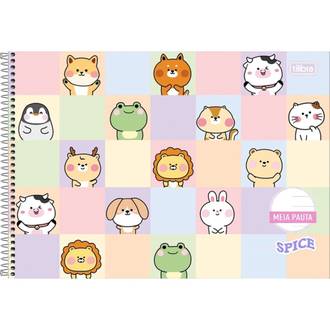 CADERNO MEIA PAUTA CAPA DURA 40FLS - SPICE - PCT 4 - TILIBRA