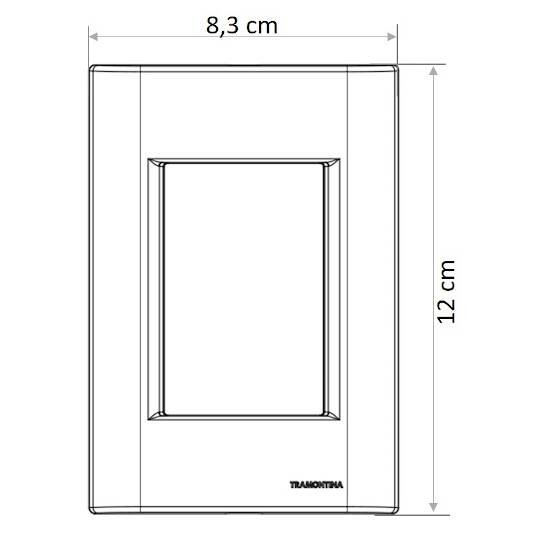 Placa 3 Postos 4x2 Tramontina Liz Azul Jeans AZ JEANS