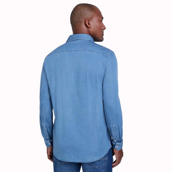 CAMISA JEANS ML JEANS CLARO 55234