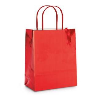 SACOLA DE PAPEL METAL FOSCO SORTIDO-14000627 - 21,5x15x8 P - UN - CROMUS