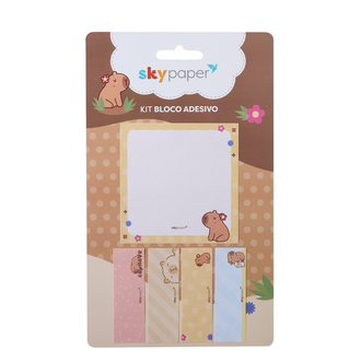 BLOCO ADESIVO CAPIVARA C/5 - CP2102 - UN - SKYPAPER