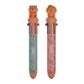 CANETA ESFER RETRATIL 10 CORES 0,7MM - CAPIVARA - 5.8369 - UN - CIS