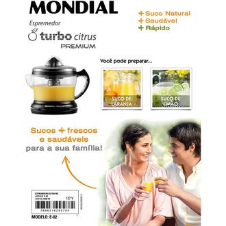 ESPREMEDOR DE SUCO PREMIUM E-02 - 127V - PRETO - UN - MONDIAL