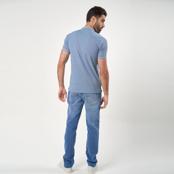 POLO CASUAL MC AZUL PADRAO