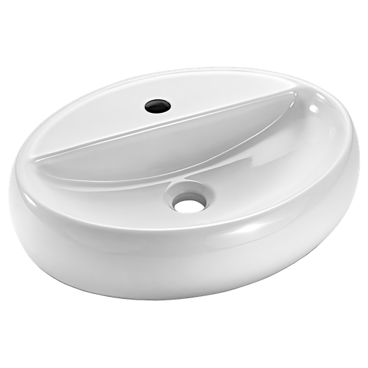 CUBA DE APOIO OVAL ICASA  49 X 38CM ICA11 00 BRANCO
