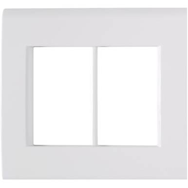 PLACA TRAMONTINA LINHA LIZ 4X4 6 POSTOS HORIZONTIAS REF. 57106/031 BRANCO