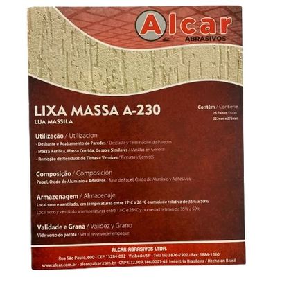 LIXA MASSA 230A 180 ALCAR(50)