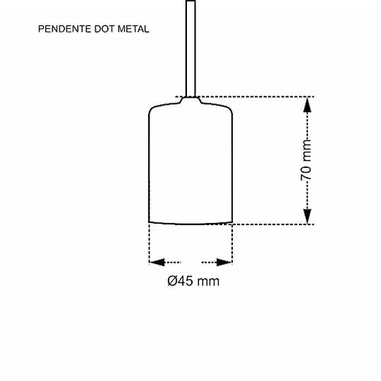 PENDENTE DOT METAL BASE E27 TASCHIBRA OURO P/ 1 LAMP