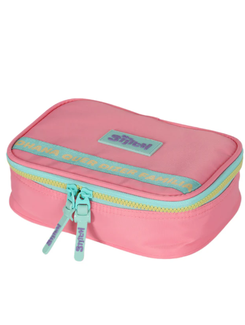 ESTOJO ESCOLAR BOX STITCH - ET50084SC - OHANA - SALMAO - UN - LUXCEL