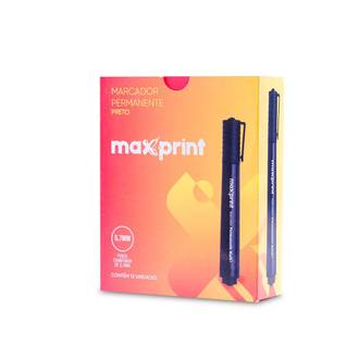 MARCADOR PINCEL PERMANENTE MARK+ - PRETO - CX 12 - MAXPRINT