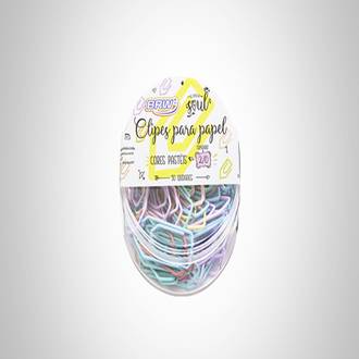 CLIPS GALVANIZADO N.2 C/50 PASTEL COLORIDO - CL2052 - UN - BRW