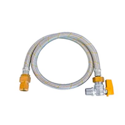 GAS LIG MALHA ALUMINIO 3/8x1,30m C/VALV ESFERA 90? 7266 PNG