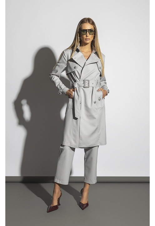 Trench Coat Simone Cinza - 4