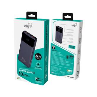 CARREGADOR PORTATIL 10200MAH POWER BANK - PB102BK - PRETO - UN - ELG