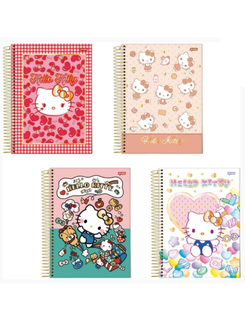 CADERNO UNIV CAPA DURA 1X1 80FLS - 72987-26 - HELLO KITTY - UN - JANDAIA