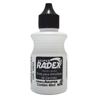 TINTA P/ALMOFADA DE CARIMBO 40ML - PRETO - UN - RADEX