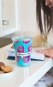 Copo Boccati Duplo 670ml com tampa e canudo (Donuts)