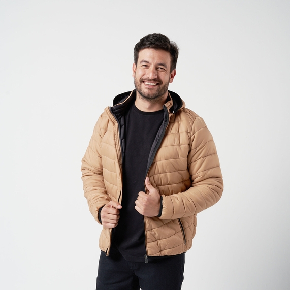 JAQUETA MASCULINA MATELASSÊ MARROM PADRÃO