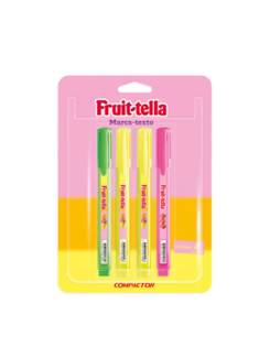 MARCA TEXTO DESTAQ FRUIT-TELLA C/4 - UN - COMPACTOR