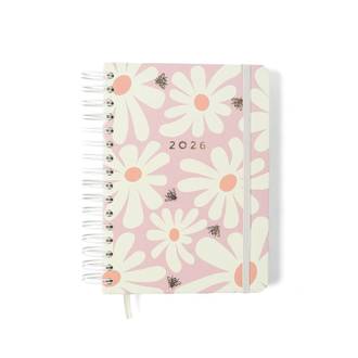 AGENDA ESPIRAL MELISSA A5 - PLANNER PINK BLOOMY - UN - CICERO