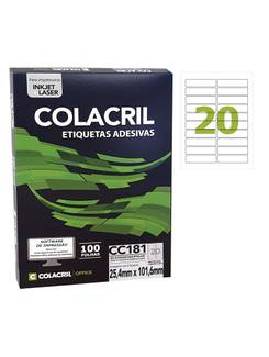 ETIQ INKJET/LASER CARTA 100FL CC181 - 25X101 - UN - COLACRIL