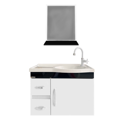 KIT RORATO PARA BANHEIRO ARMÁRIO PIA E ESPELHO SIENA 55,5 CM 15-PR