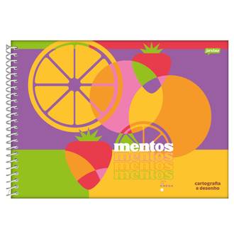CADERNO DESENHO CAPA DURA 80FLS - ESPIRAL - MENTOS - PCT 4 - JANDAIA